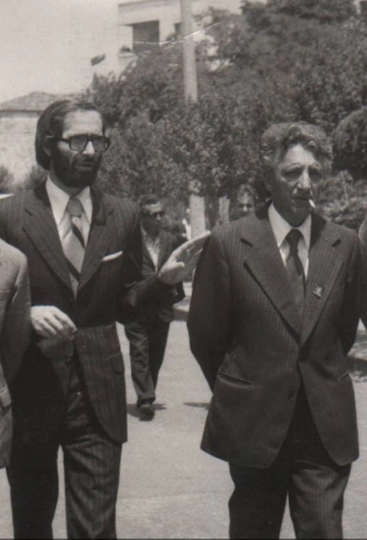 Rexhep Qosja dhe Dritëro Agolli më 1972 në Tiranë