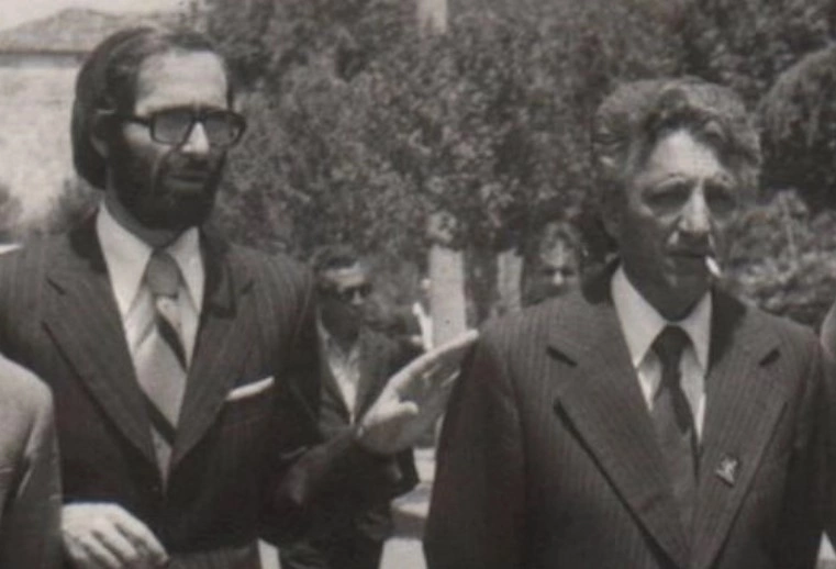 Rexhep Qosja dhe Dritëro Agolli më 1972 në Tiranë