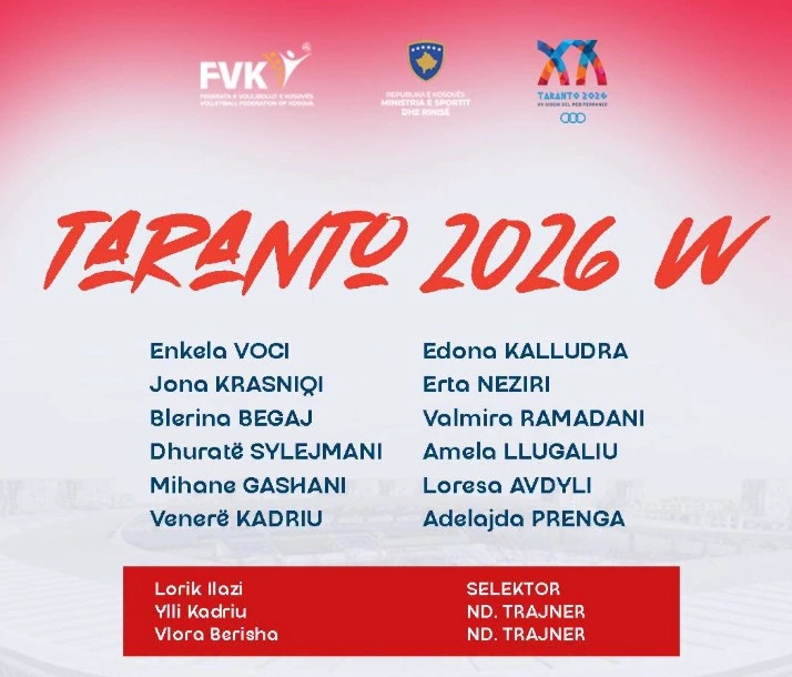 FVK announces the lists for the Mediterranean Games