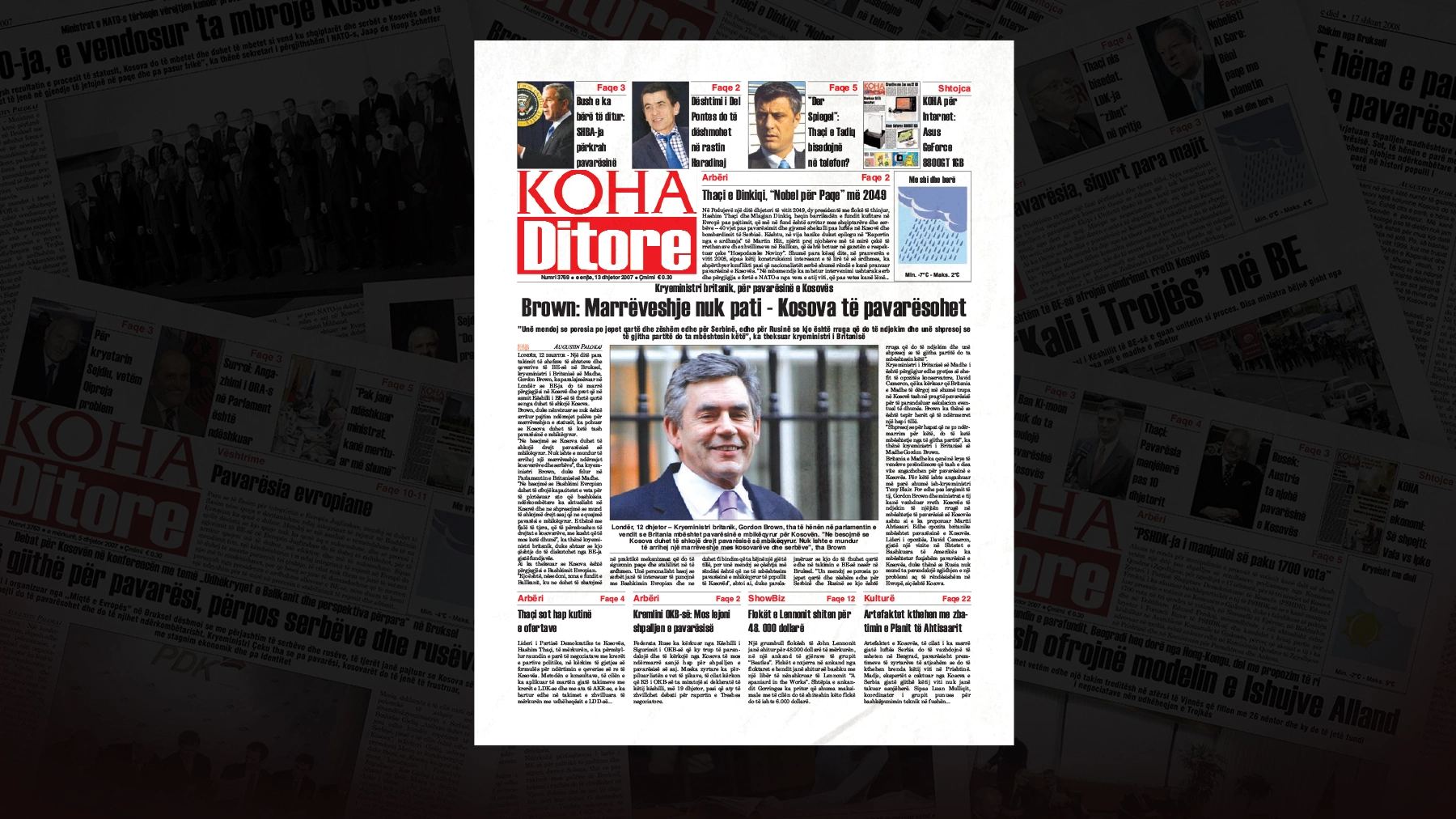 Brown: Marrëveshje nuk pati - Kosova të pavarësohet