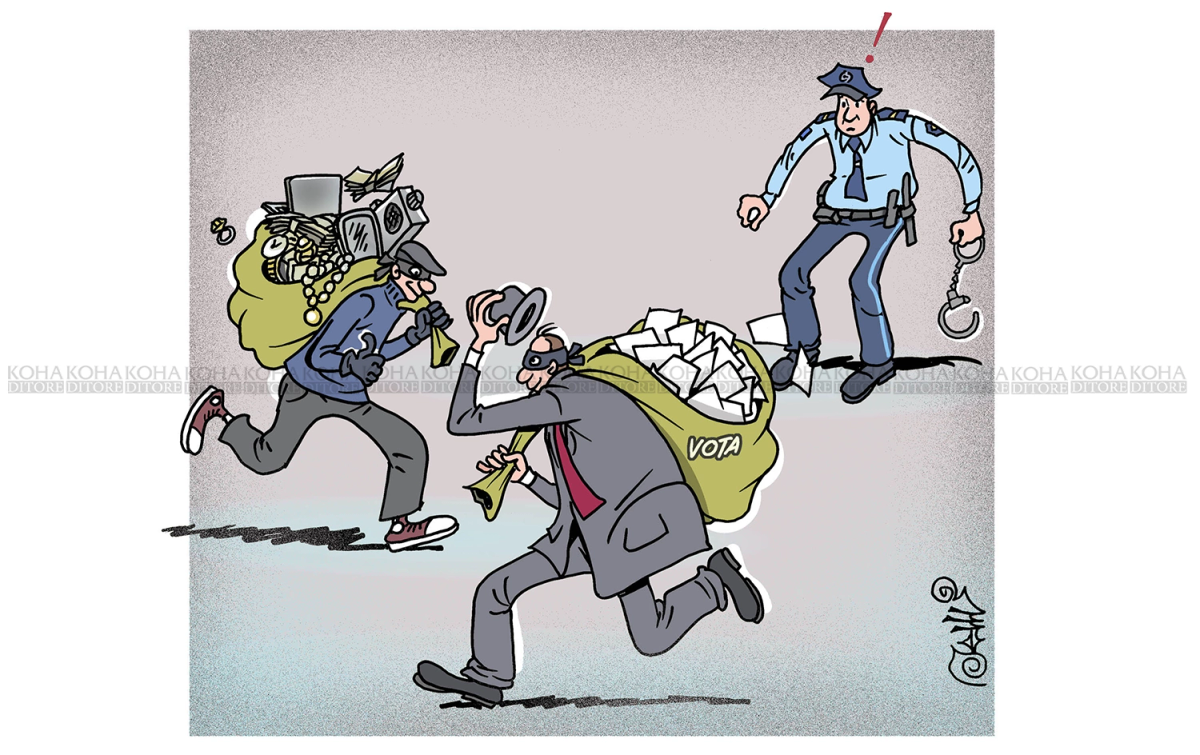 Karikatura e ditës   Ndjekja e vjedhjes elektorale