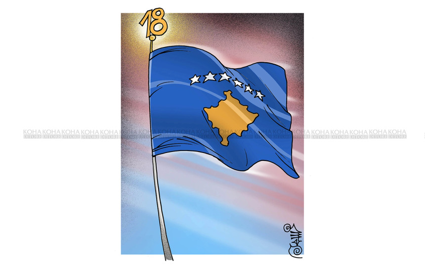 Karikatura e ditës -  18 vjet pavarësi