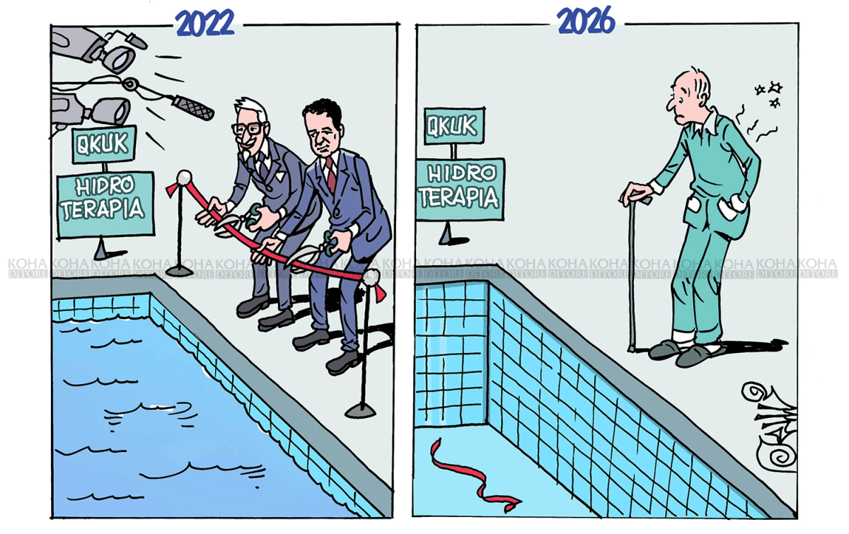 Karikatura e ditës   Hidroterapia 2022 2026 jashtë funksionit