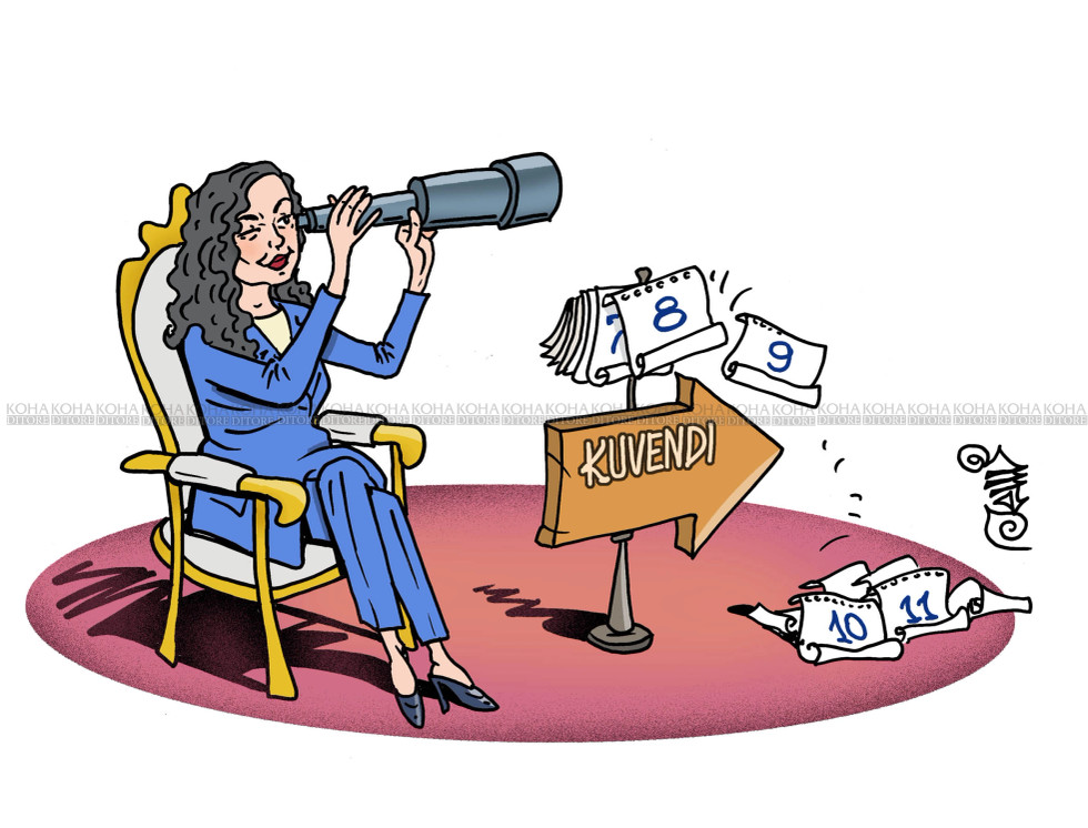 Karikatura e ditës - Presidentja, Kuvendi dhe rreziku i zgjedhjeve të reja
