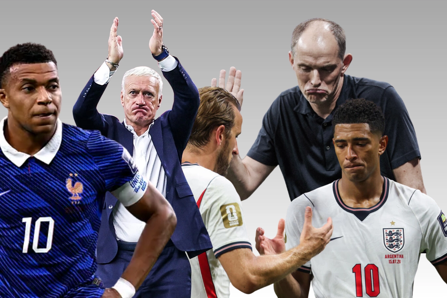 Tuchel Deschamps Mbappe Kane Bellingham