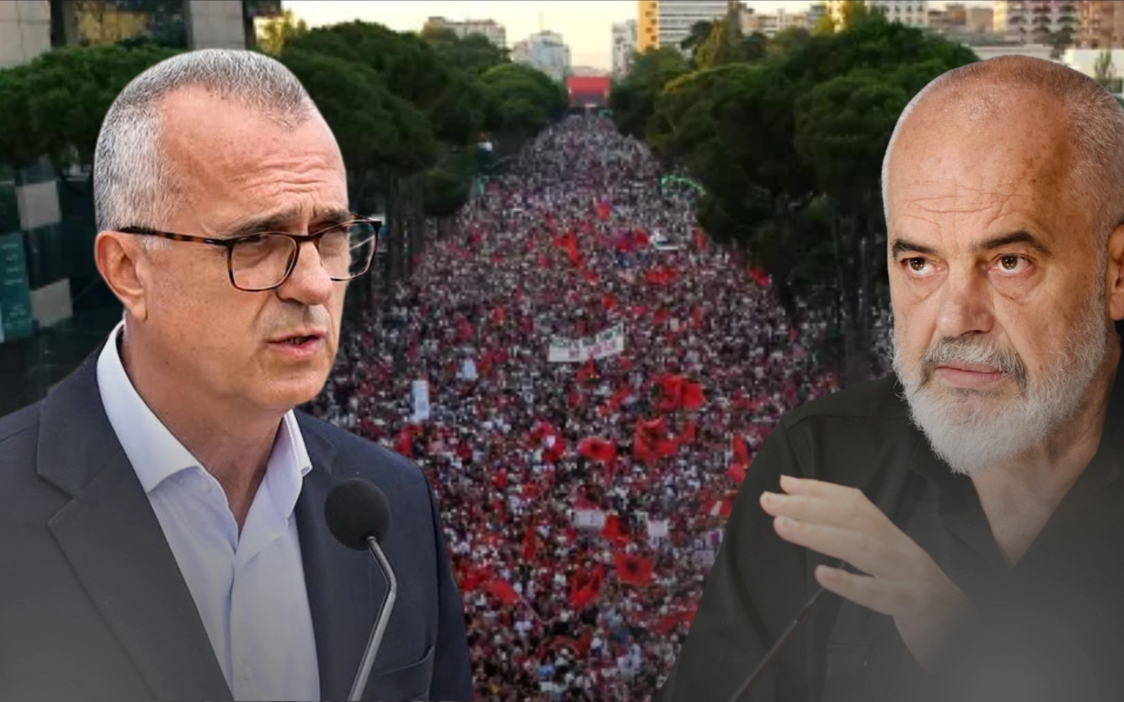 Enver Dugolli Edi Rama Protestat