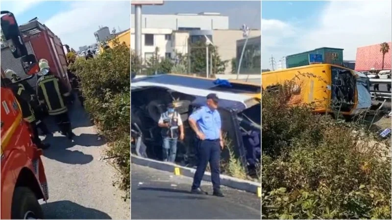 Dy të vdekur dhe 14 të lënduar nga aksidenti i autobusit në autostradën Durrës-Tiranë