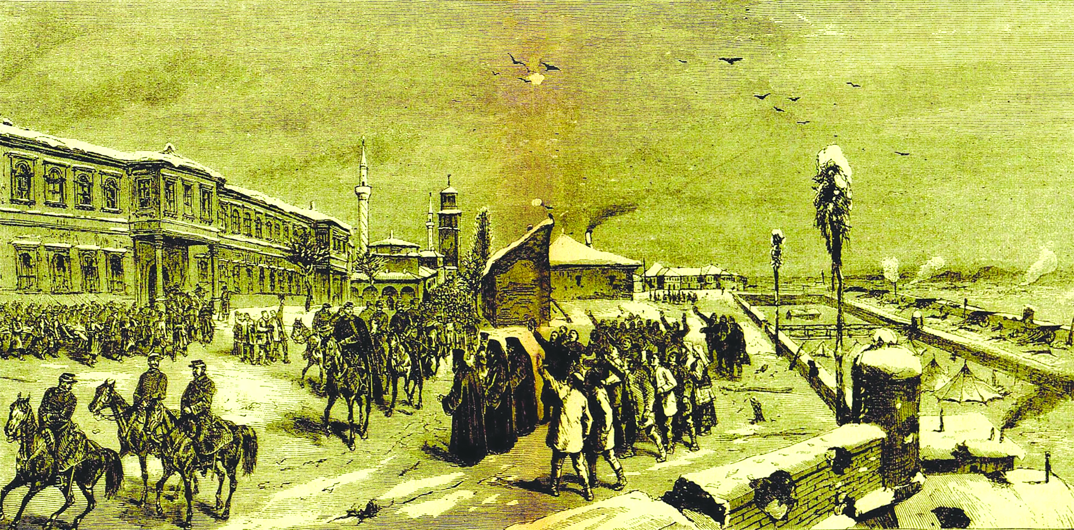 Hyrja e ushtrisë serbe në Nish, më 1877