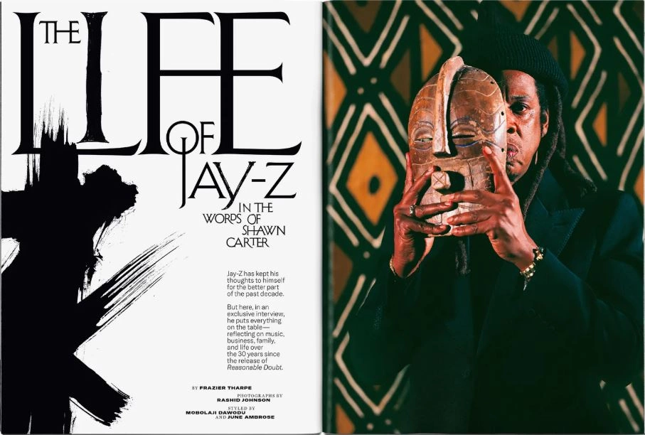 Jayz-Z fotografuar nga Rashid Johnson për GQ