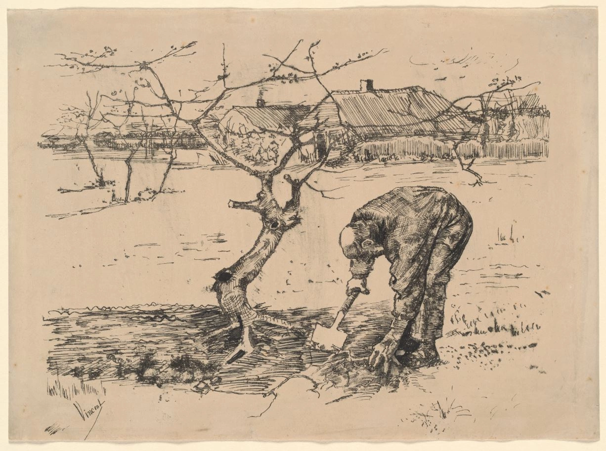 “Kopshtari pranë një trupi molle”, 1883, Vincent van Gogh