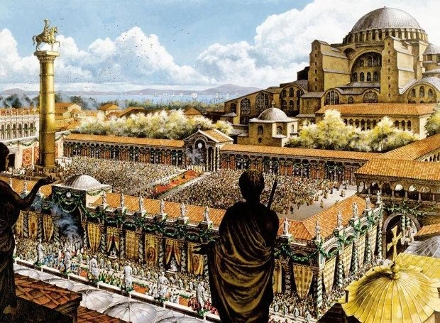 Constantinopolisin (Kostandinopojën) Më 11 maj të vitit 330 Kostandini e kishte shpallur kryeqendër të re të Perandorisë Romake