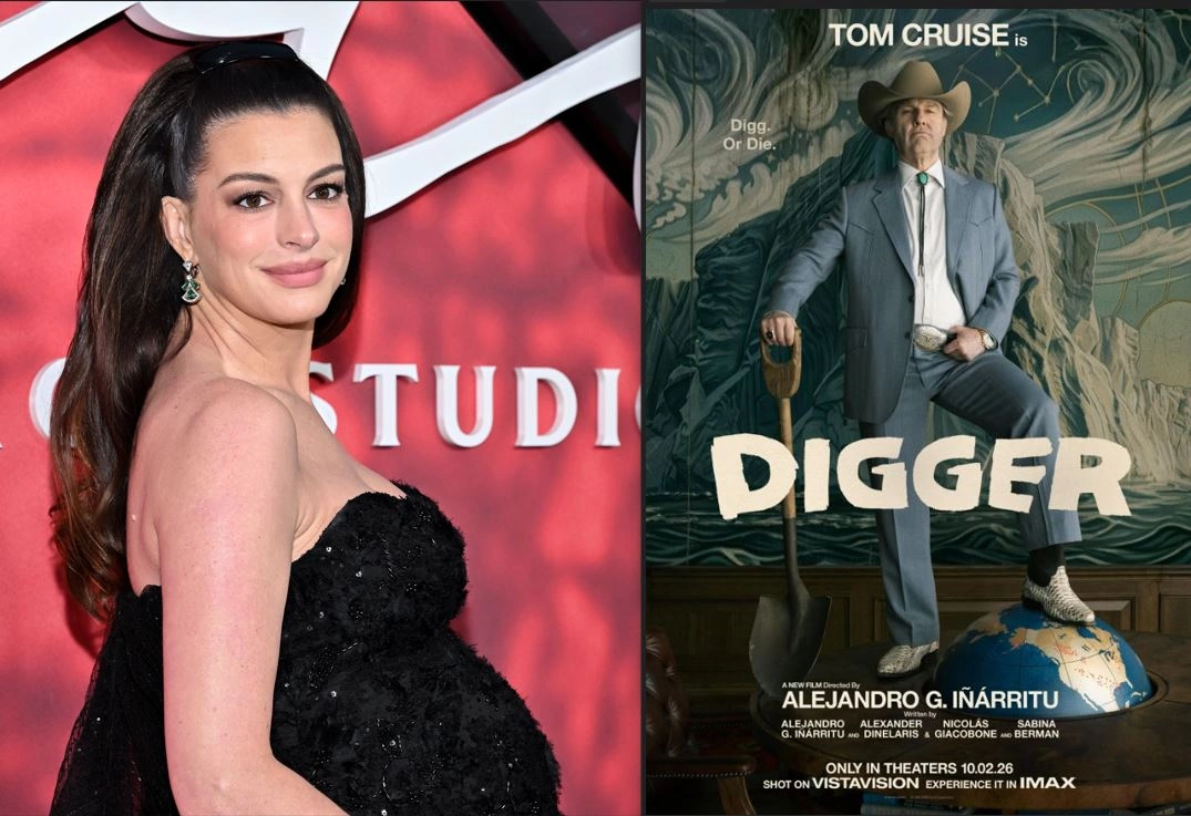 Anne Hathaway dhe posteri i filmit "Digger"