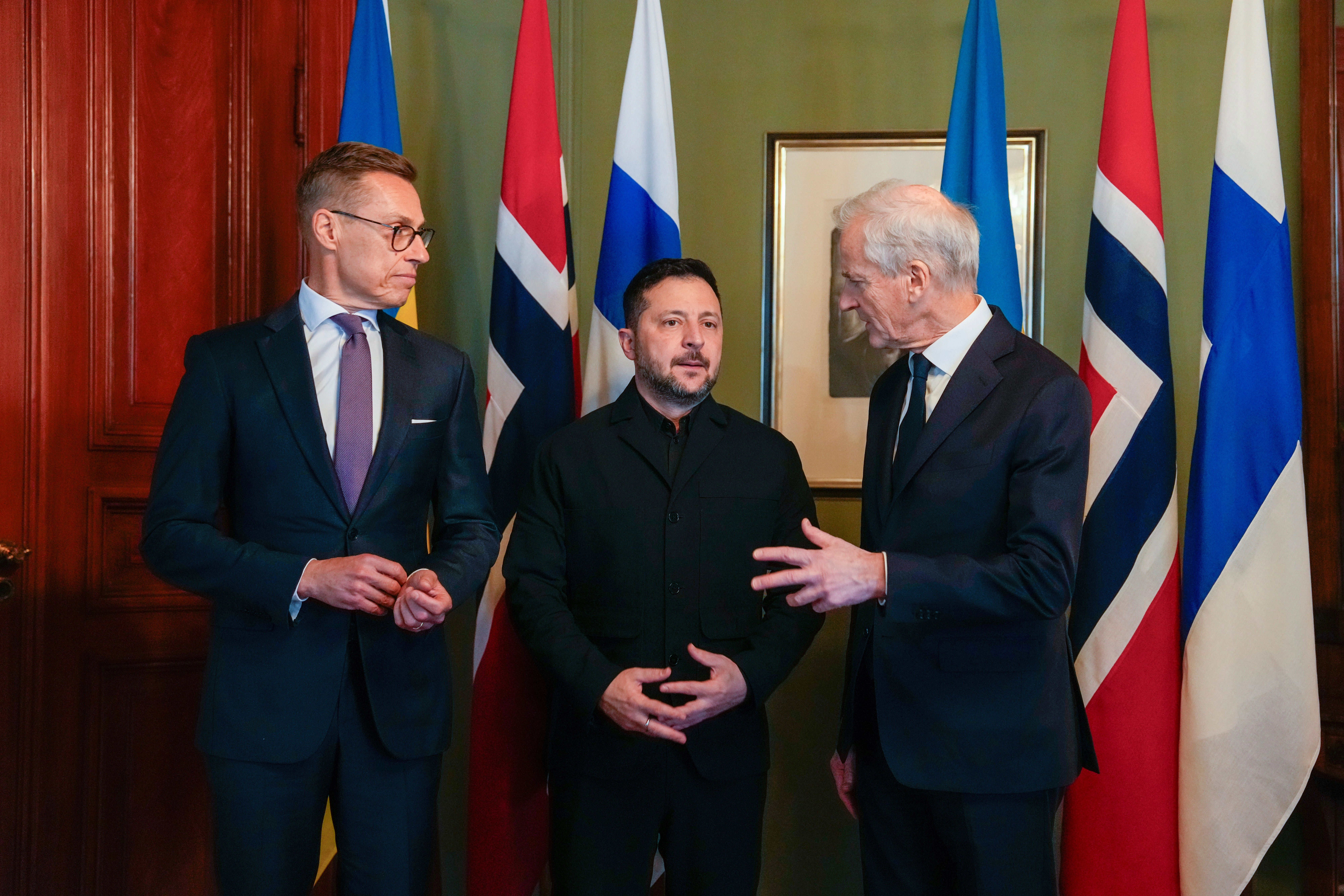 Alexander Stubb, Volodymyr Zelensky dhe Jonas Gahr Støre