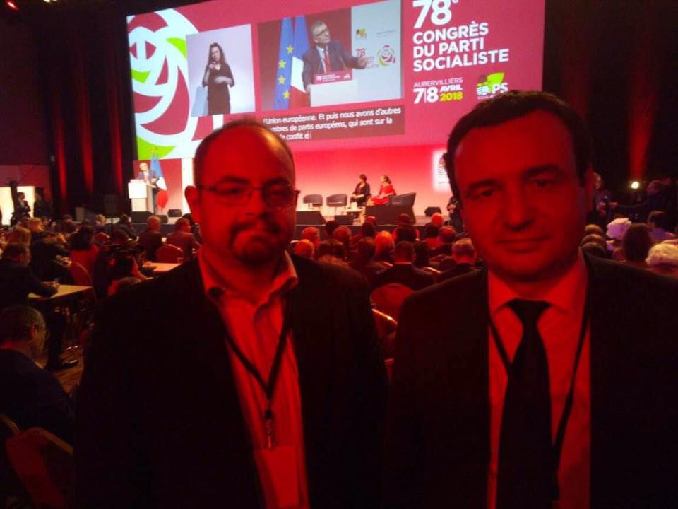 Kurti dhe Abazi në Kongresin e Partisë Socialiste të Francës