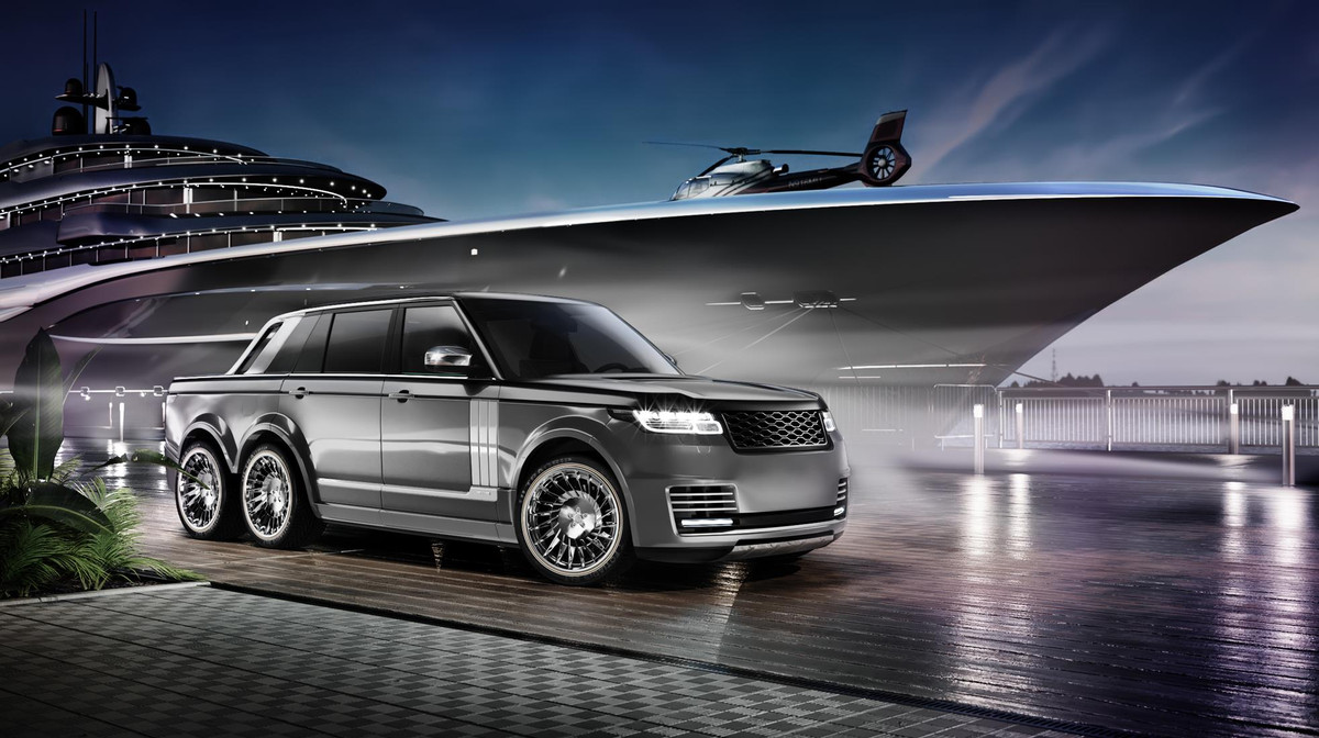 Range Rover 8x8 Range Rover Pick-up 6x6, the combination between luxury yacht and AMG ...