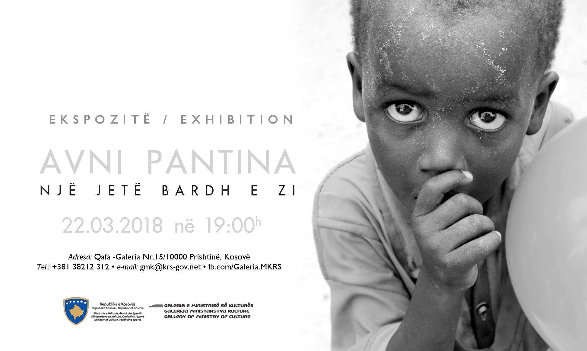 “Një jetë bardh e zi”, ekspozitë më 22 mars në Galerinë e Ministrisë nga Avni Pantina