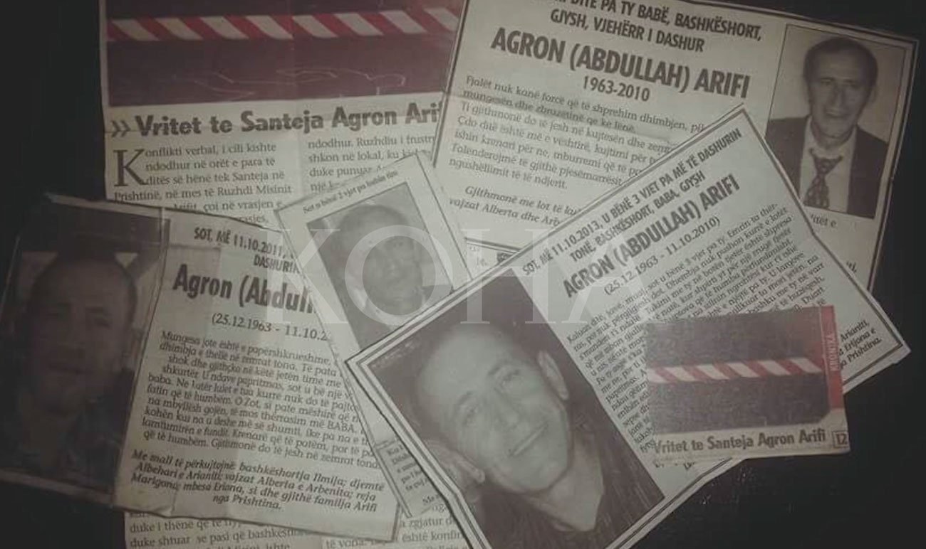 Falja e vrasësit të Agron Arifit zemëron familjen e viktimës