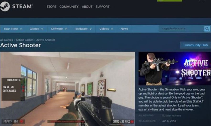 SHBA ndalon një lojë në “Steam” pasi simulonte sulme në shkolla