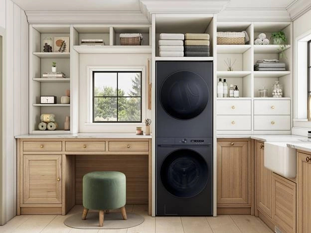 Bespoke 4.6 cu. ft. AI Laundry Hub™ Single Unit Washer & Electric Dryer in  Brushed Black | Samsung US