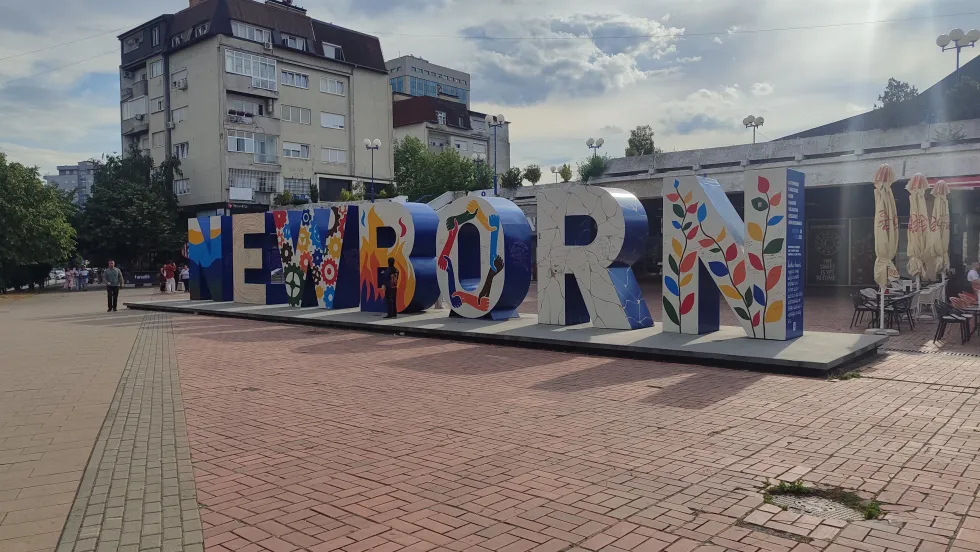 NEWBORN monument in Prishtina, Kosovo, July 2026